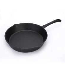 Pre-seasoned cookware cast iron frying pan with long handle